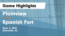 Plainview  vs Spanish Fort  Game Highlights - Sept. 3, 2022