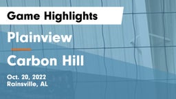 Plainview  vs Carbon Hill  Game Highlights - Oct. 20, 2022
