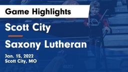 Scott City  vs Saxony Lutheran  Game Highlights - Jan. 15, 2022