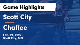 Scott City  vs Chaffee Game Highlights - Feb. 21, 2022