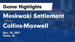Meskwaki Settlement  vs Collins-Maxwell Game Highlights - Dec. 10, 2021