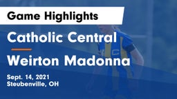 Catholic Central  vs Weirton Madonna Game Highlights - Sept. 14, 2021