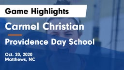 Carmel Christian  vs Providence Day School Game Highlights - Oct. 20, 2020