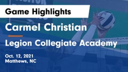 Carmel Christian  vs Legion Collegiate Academy Game Highlights - Oct. 12, 2021