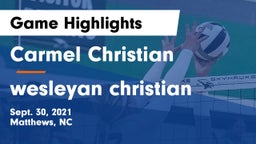 Carmel Christian  vs wesleyan christian Game Highlights - Sept. 30, 2021