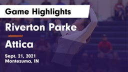 Riverton Parke  vs Attica  Game Highlights - Sept. 21, 2021