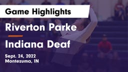 Riverton Parke  vs Indiana Deaf Game Highlights - Sept. 24, 2022