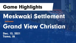 Meskwaki Settlement  vs Grand View Christian Game Highlights - Dec. 13, 2021