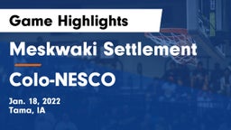 Meskwaki Settlement  vs Colo-NESCO  Game Highlights - Jan. 18, 2022