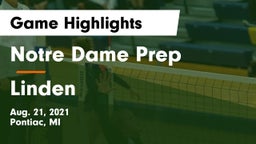 Notre Dame Prep  vs Linden  Game Highlights - Aug. 21, 2021
