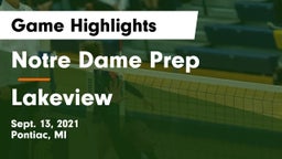 Notre Dame Prep  vs Lakeview  Game Highlights - Sept. 13, 2021