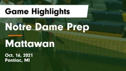 Notre Dame Prep  vs Mattawan Game Highlights - Oct. 16, 2021