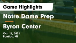 Notre Dame Prep  vs Byron Center  Game Highlights - Oct. 16, 2021
