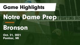 Notre Dame Prep  vs Bronson  Game Highlights - Oct. 21, 2021