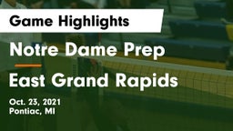 Notre Dame Prep  vs East Grand Rapids  Game Highlights - Oct. 23, 2021