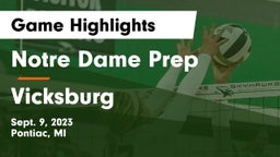 Notre Dame Prep  vs Vicksburg  Game Highlights - Sept. 9, 2023