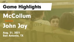 McCollum  vs John Jay  Game Highlights - Aug. 31, 2021