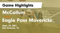 McCollum  vs Eagle Pass Mavericks Game Highlights - Sept. 24, 2021