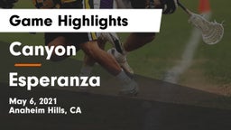Canyon  vs Esperanza Game Highlights - May 6, 2021