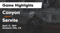 Canyon  vs Servite Game Highlights - April 13, 2024