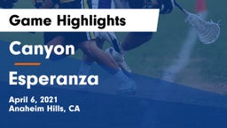 Canyon  vs Esperanza Game Highlights - April 6, 2021