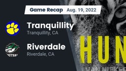 Recap: Tranquillity  vs. Riverdale  2022