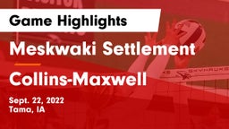 Meskwaki Settlement  vs Collins-Maxwell Game Highlights - Sept. 22, 2022