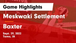 Meskwaki Settlement  vs Baxter  Game Highlights - Sept. 29, 2022