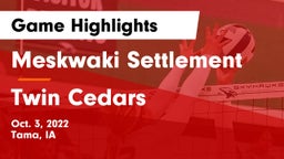 Meskwaki Settlement  vs Twin Cedars Game Highlights - Oct. 3, 2022
