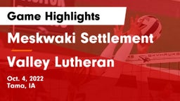 Meskwaki Settlement  vs Valley Lutheran  Game Highlights - Oct. 4, 2022