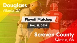 Matchup: Douglass  vs. Screven County  2016