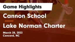 Cannon School vs Lake Norman Charter  Game Highlights - March 28, 2022