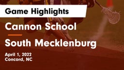 Cannon School vs South Mecklenburg  Game Highlights - April 1, 2022