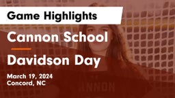 Cannon School vs Davidson Day Game Highlights - March 19, 2024