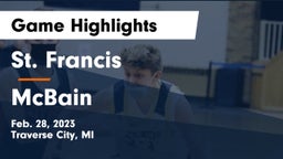 St. Francis  vs McBain  Game Highlights - Feb. 28, 2023