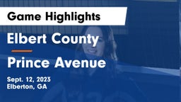 Elbert County  vs Prince Avenue  Game Highlights - Sept. 12, 2023