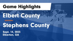 Elbert County  vs Stephens County  Game Highlights - Sept. 14, 2023