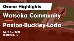 Watseka Community  vs Paxton-Buckley-Loda  Game Highlights - April 13, 2021