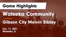 Watseka Community  vs Gibson City Melvin Sibley Game Highlights - Oct. 11, 2021