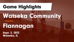 Watseka Community  vs Flannagan Game Highlights - Sept. 3, 2022