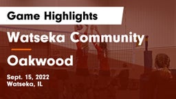 Watseka Community  vs Oakwood Game Highlights - Sept. 15, 2022