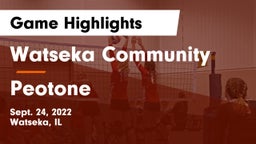 Watseka Community  vs Peotone  Game Highlights - Sept. 24, 2022