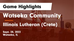 Watseka Community  vs Illinois Lutheran (Crete) Game Highlights - Sept. 28, 2022