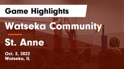 Watseka Community  vs St. Anne  Game Highlights - Oct. 3, 2022