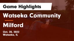 Watseka Community  vs Milford Game Highlights - Oct. 20, 2022
