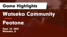 Watseka Community  vs Peotone  Game Highlights - Sept. 23, 2023