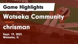 Watseka Community  vs chrisman Game Highlights - Sept. 19, 2023