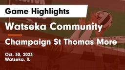 Watseka Community  vs Champaign St Thomas More  Game Highlights - Oct. 30, 2023