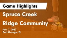 Spruce Creek  vs Ridge Community Game Highlights - Jan. 7, 2022