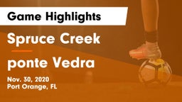 Spruce Creek  vs ponte Vedra Game Highlights - Nov. 30, 2020